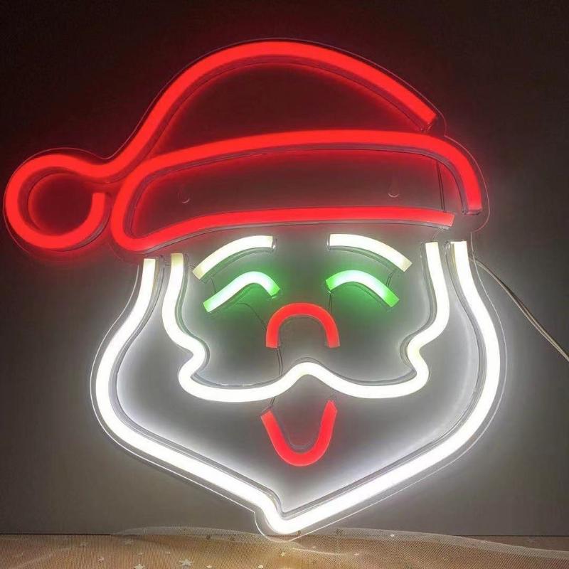 English Words  Light LED  Signs Santa  Sign for Kids Room Bedroom Hotel Shop Restaurant Wall Decoration