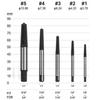 5Pcs 1/8" 1/4" 5/16" 7/16" 9/16" Screw Extractors Bearing Steel Household Broken Screw Drill Bit Nut Extractor Set