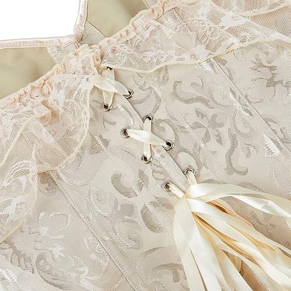 Lace Sleeve Strapless Body Shaper Corset for Women – European & American Slimming Short Sleeve Design