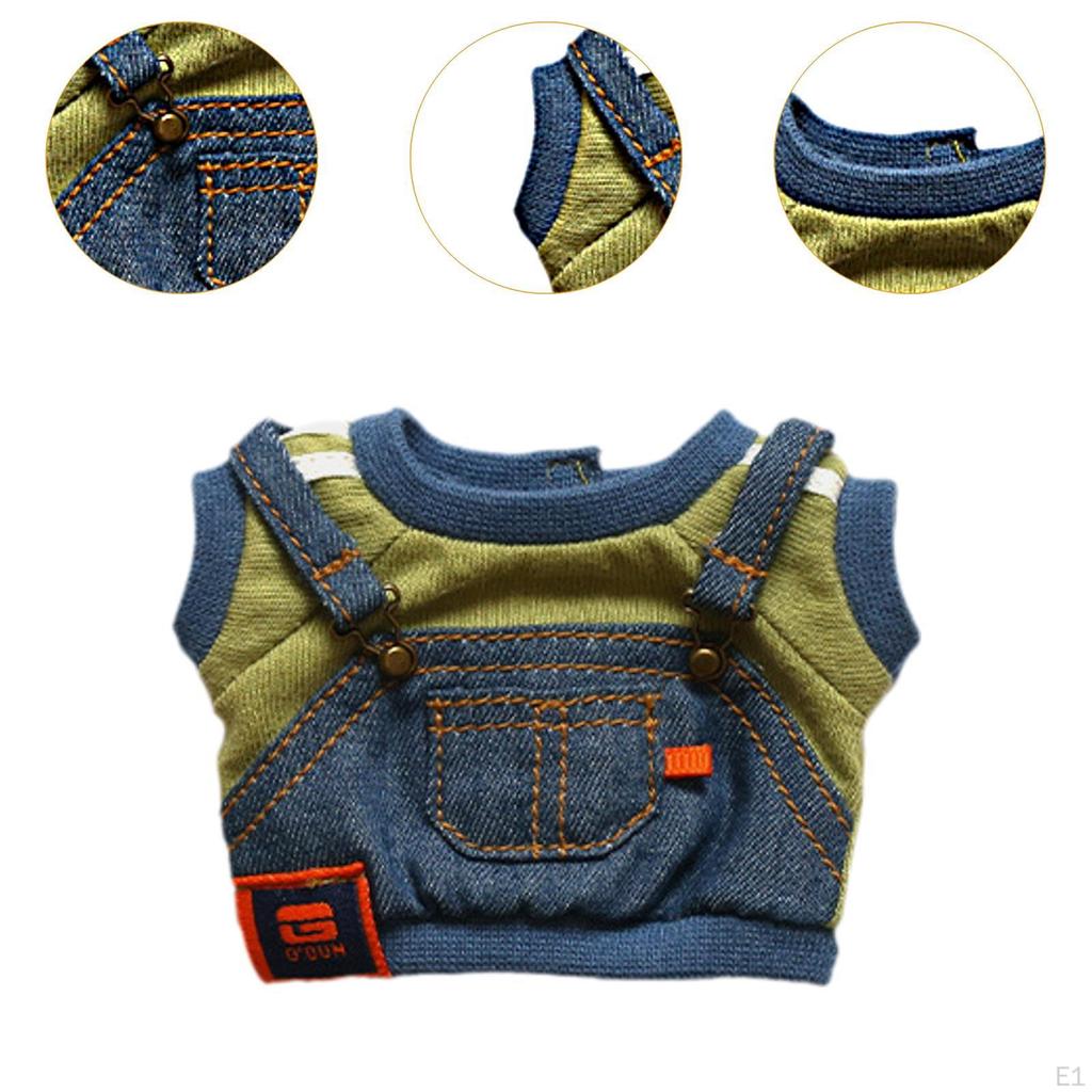 Doll T Shirt Clothes Pendant Dolls Outfits Decoration Fashion Soft Accessories Dress Up Clothing for