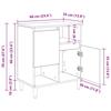 Sideboards 3 pcs Black Oak Effect 60 x 35 x 70 cm