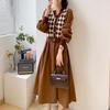 Chic French Style Beaded Faux Two-Piece A-Line Dress