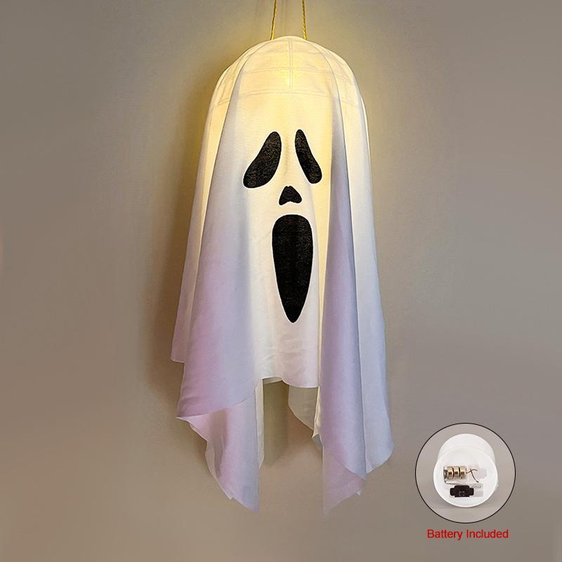 Halloween Party LED Glow Ghost Home Indoor Outdoor Decoration Supplies Haunted House Bar Hanging Horror Props with Lights