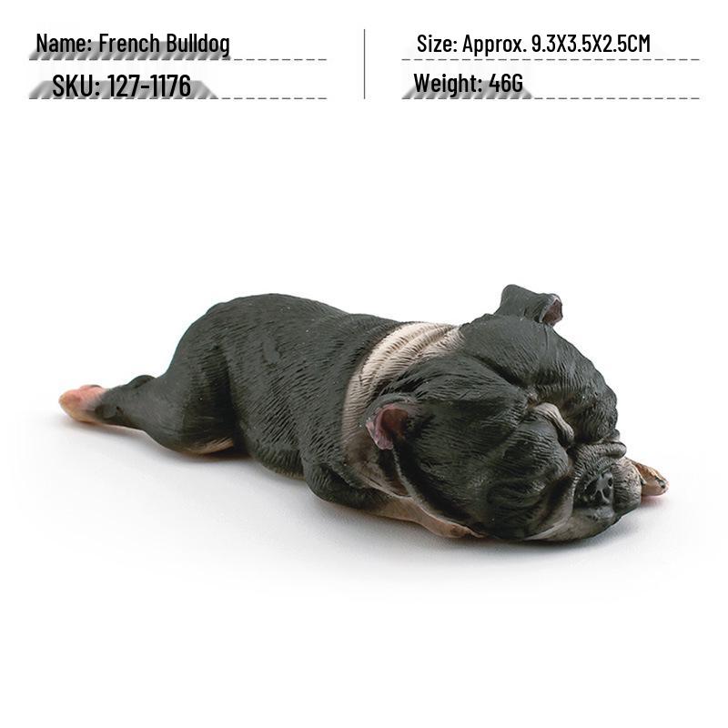 Cross-Border Fun Sleeping Posture French Bulldog & Shiba Inu Model Desktop Decoration