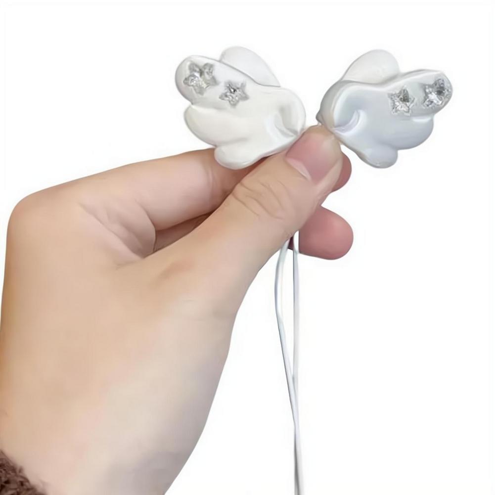 Creative 3D Wing Decoration For Wired Headphones, Cute Girly Ins Style, Dreamy & High-value Headphone Accessories