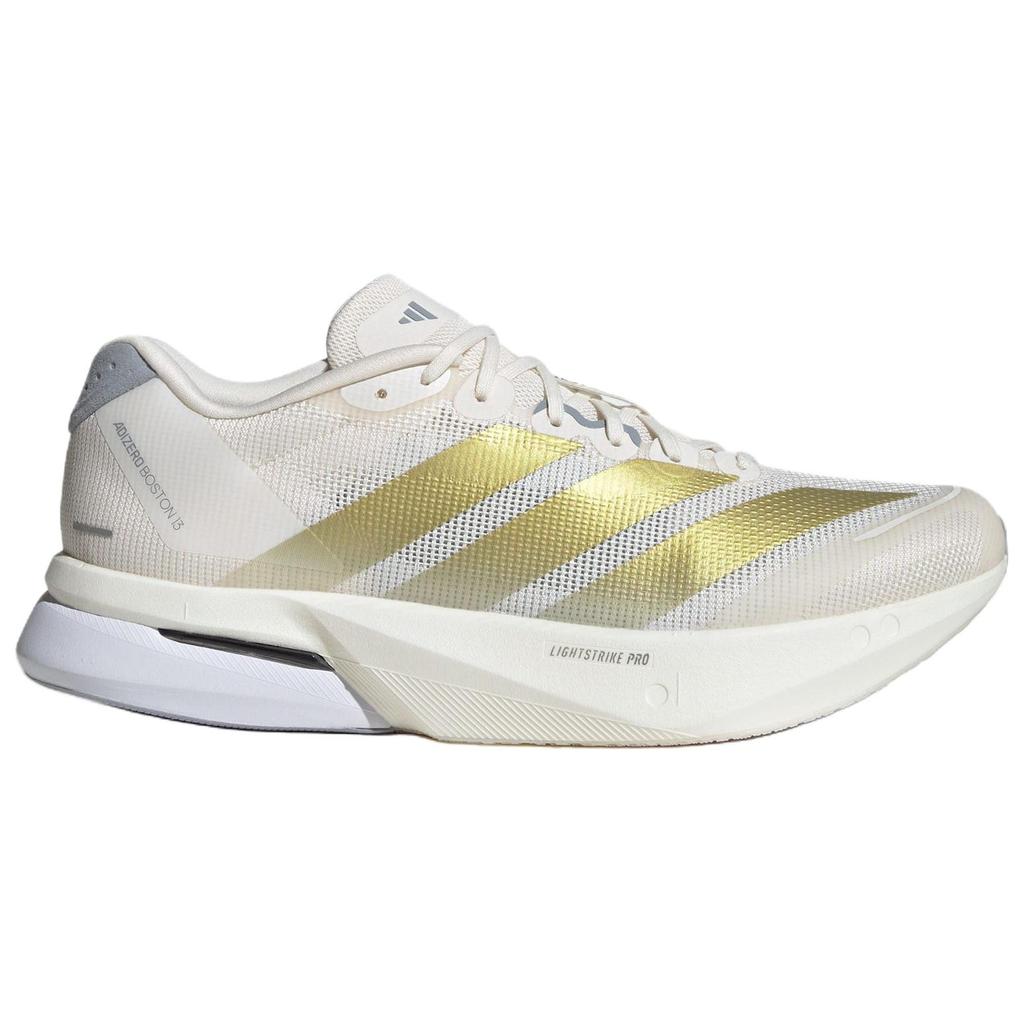 New Adidas Adizero Boston 13 Anti Slip Wear Resistant Low Top Running Shoes Men's White Gold JS4947
