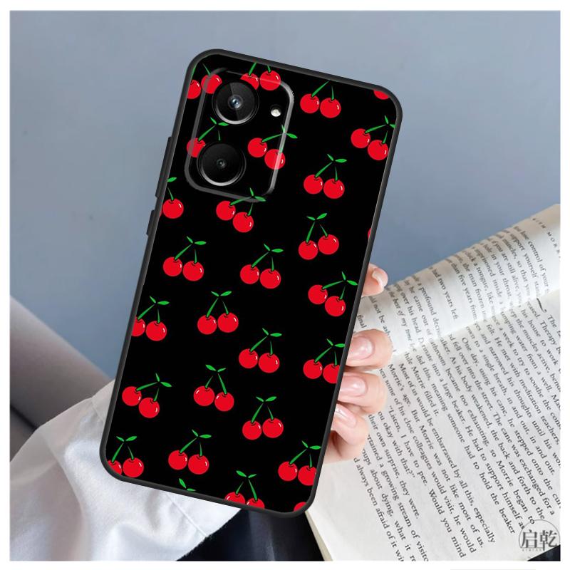 Cherry Pattern Case For Realme 12 11 10 9 Pro Plus GT5 GT Neo5 C21Y C25s C30 C31 C33 C35 C51 C53 C55 C67