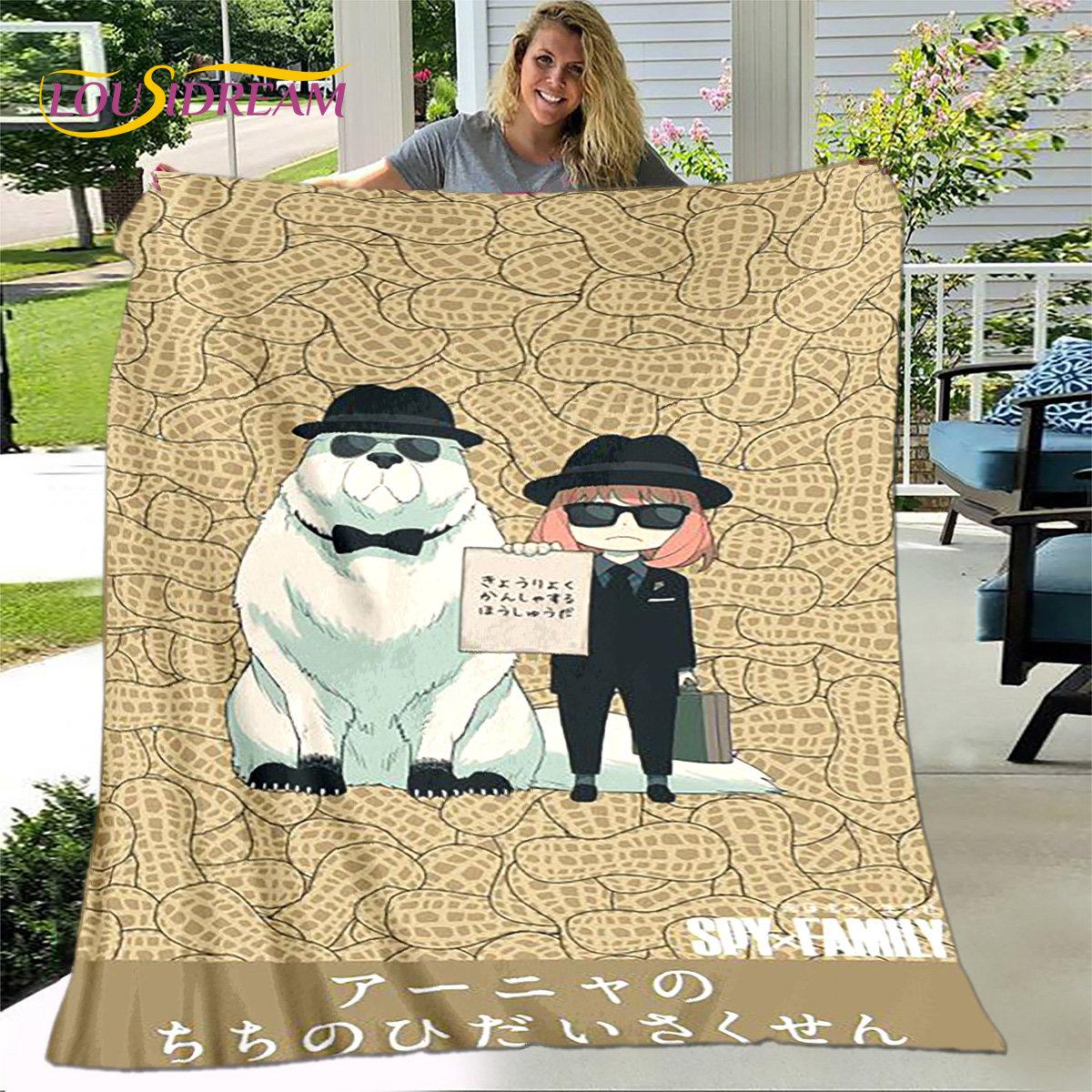 

SPY×FAMILY Anime Cartoon Soft Plush Blanket,Flannel Blanket Throw Blanket for Living Room Bedroom Bed Sofa Picnic Cover Kids 75x90cm