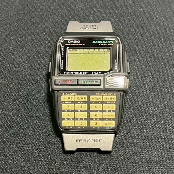 Current condition Long-term storage CASIO Casio DATABANK data bank EASY REC recording function DBC-V50 SS QZ digital wristwatch old Old Casio