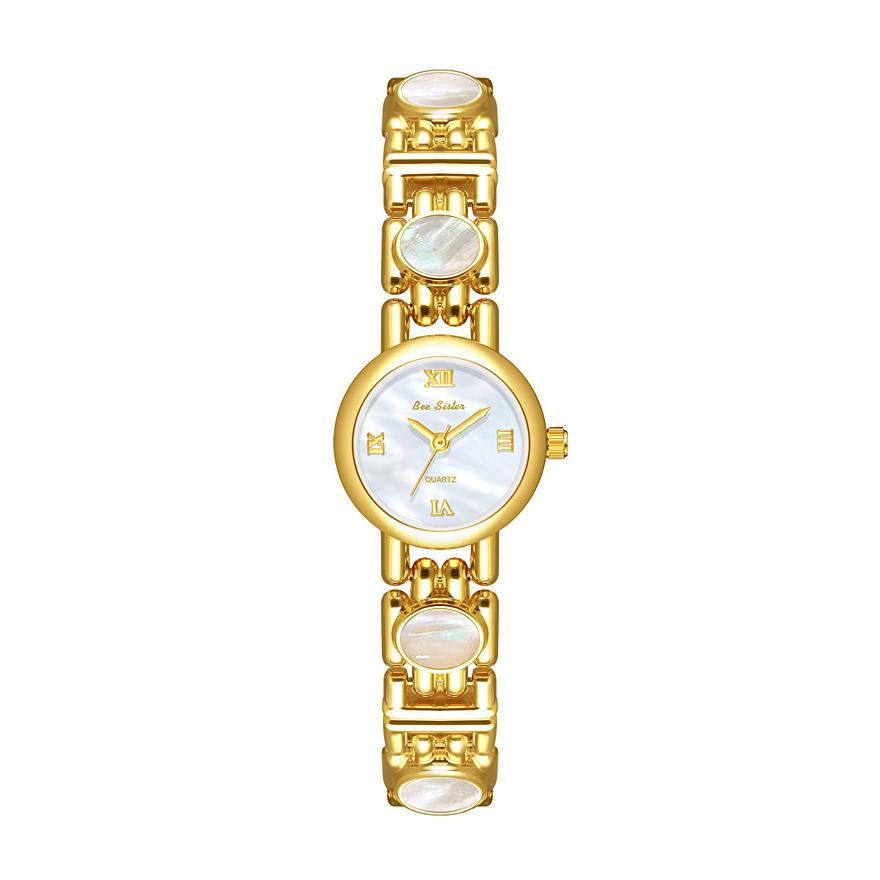 NEW Women's Watch Natural Black Gold Abalone Coloured Shell Bracelet Watches Fashion Small Dial Ladies Dress Quartz Wristwatches