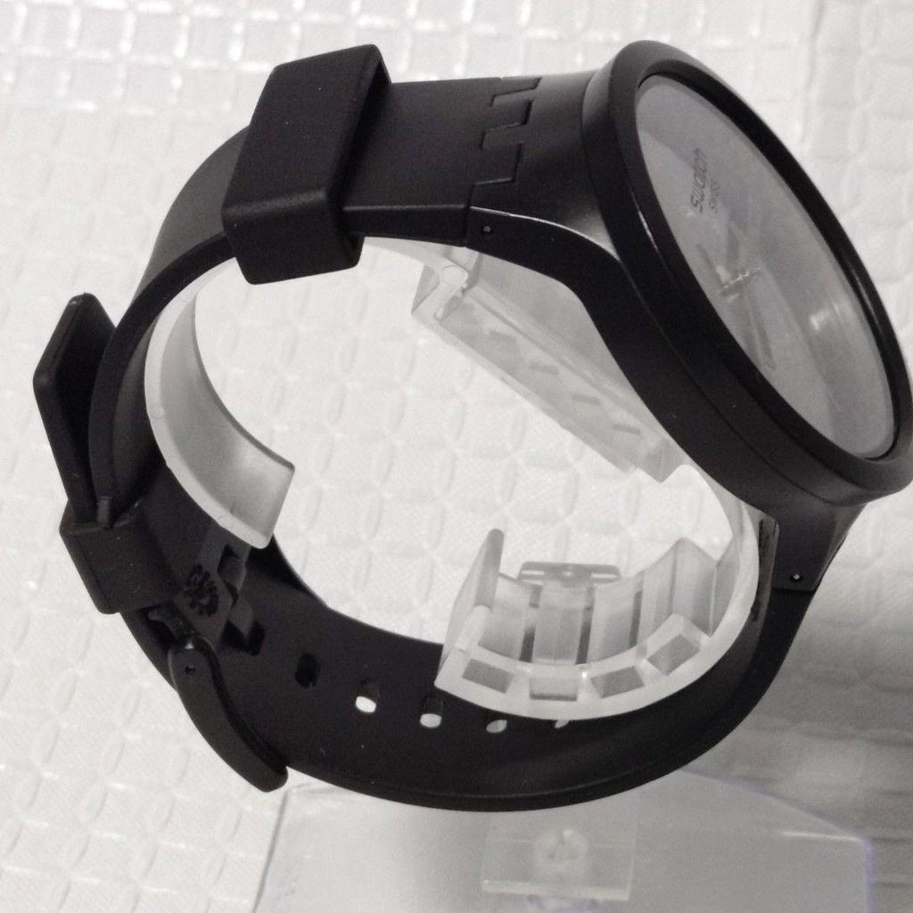 Used [Very popular] Swatch watch BIG BOLD black swatch C-BLACK bioceramic SB03B100