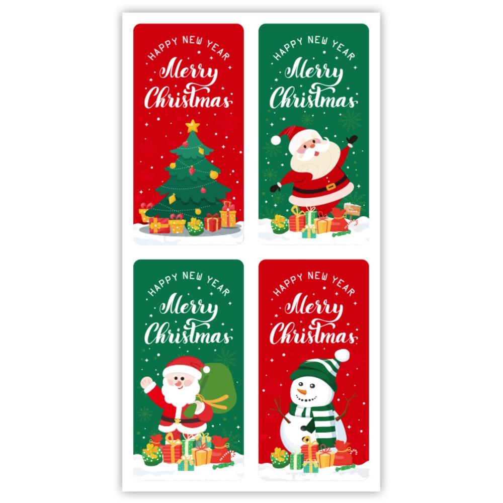 100Pcs Self-Adhesive Handicraft Labels Christmas Baking Sealing Stickers Gift Wrapping