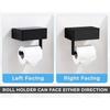 Toilet Paper Holder With Shelf, Flushable Wipes Dispenser, And Storage For Bathroom, Keep Your Wipes Out Of Sight