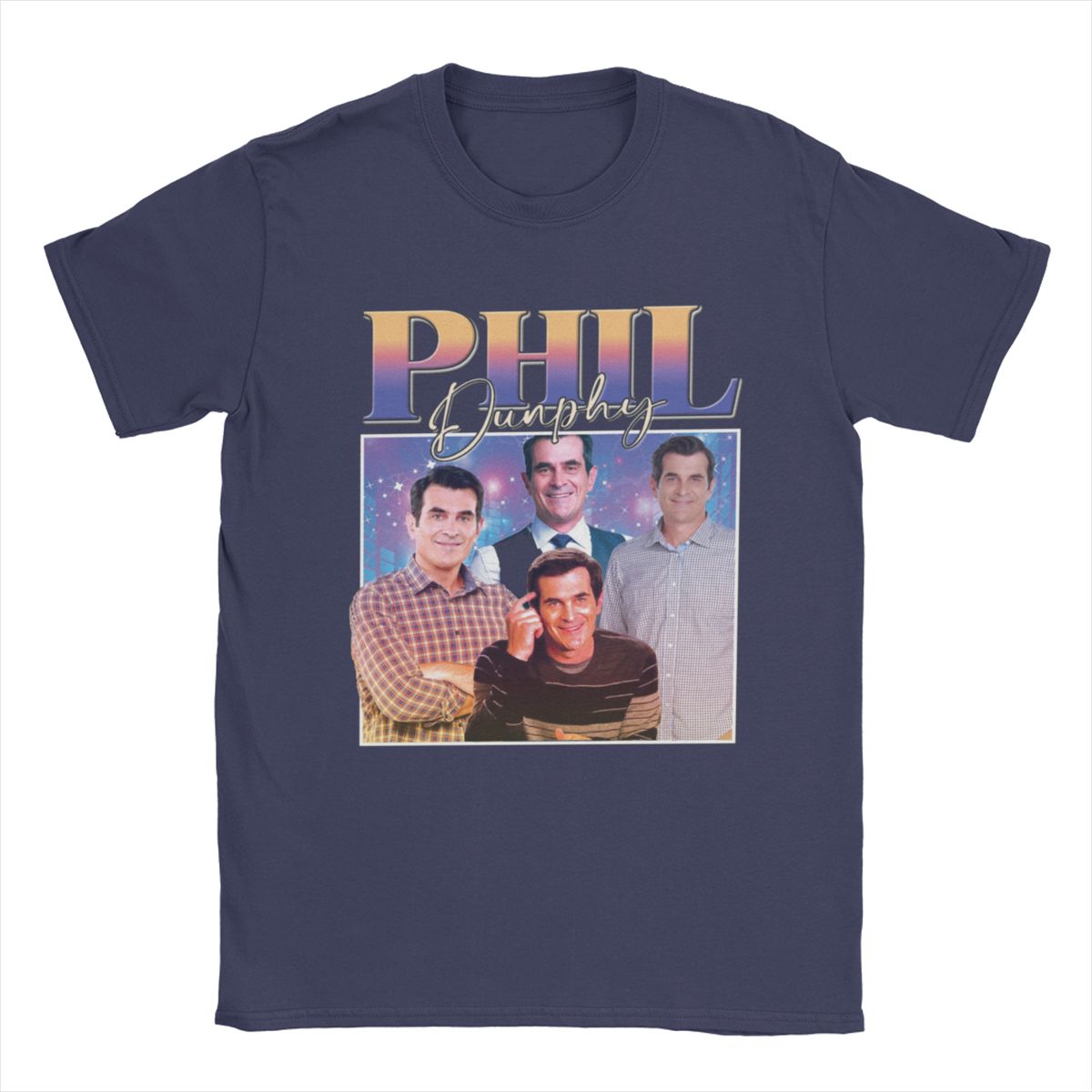 

Phil Dunphy Homage Men s T Shirts Hipster Tee Shirt Short Sleeve Round Neck T-Shirts 100% Cotton Printed Clothes XL