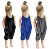 European & American Style Sleeveless Black Romper for Kids
