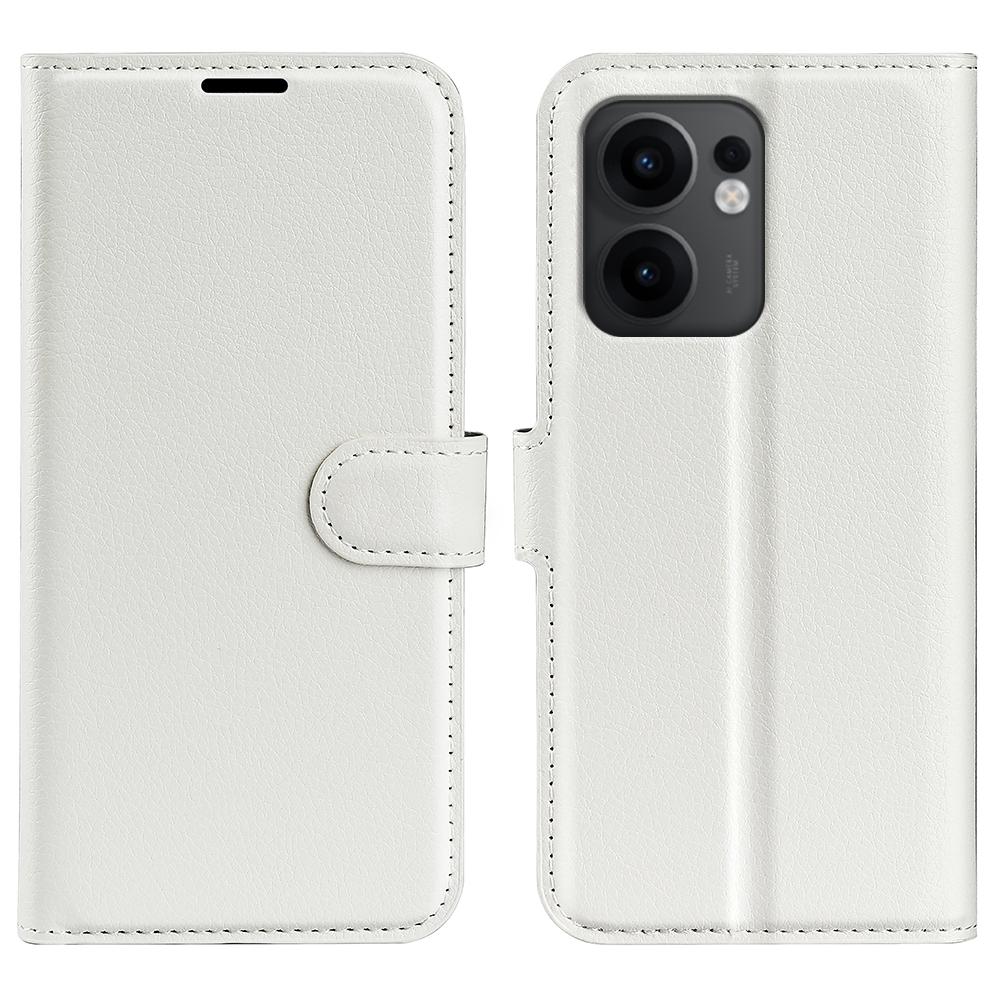 For Oppo Reno13 F 5G Case Litchi Texture Shockproof Leather Wallet Phone Cover