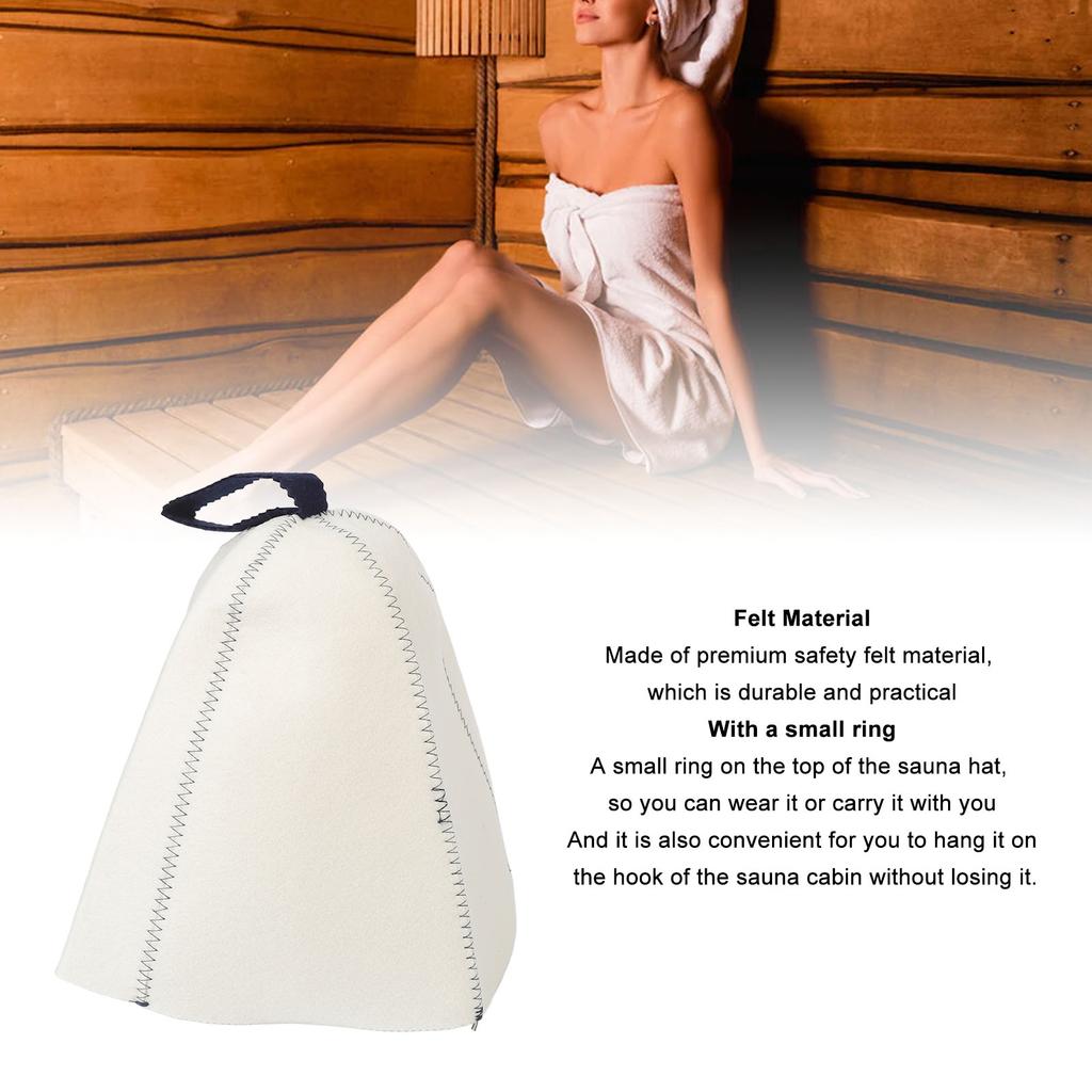 Sauna Felt Hat Head Protection Sauna Bath Hat Vaporarium Hat for Men Women Bath Accessories
