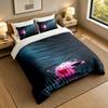 3Pcs Bedding SetCourage the Cowardly Dog Soft Bed Sheet and Two Pillowcases Home Bedroom Decor