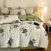 Mei Yun Ge Autumn/Winter Retro Nordic Style 100% Cotton Coarse Thickened Pure Cotton Four-Piece Set