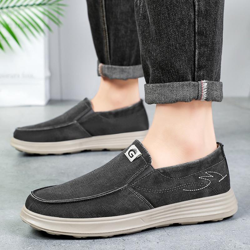 Men's   New Canvas Comfortable One Foot Casual Shoes Korean Version BreathableSuitable for Daily Use  Old Beijing Cloth Shoes