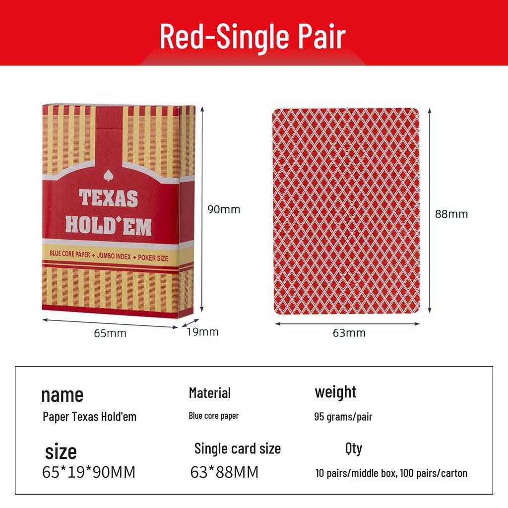 Carte da Gioco da Poker in PVC Impermeabile con Stampa Grande Texas - Durevoli e Resistenti allo Sbiadimento