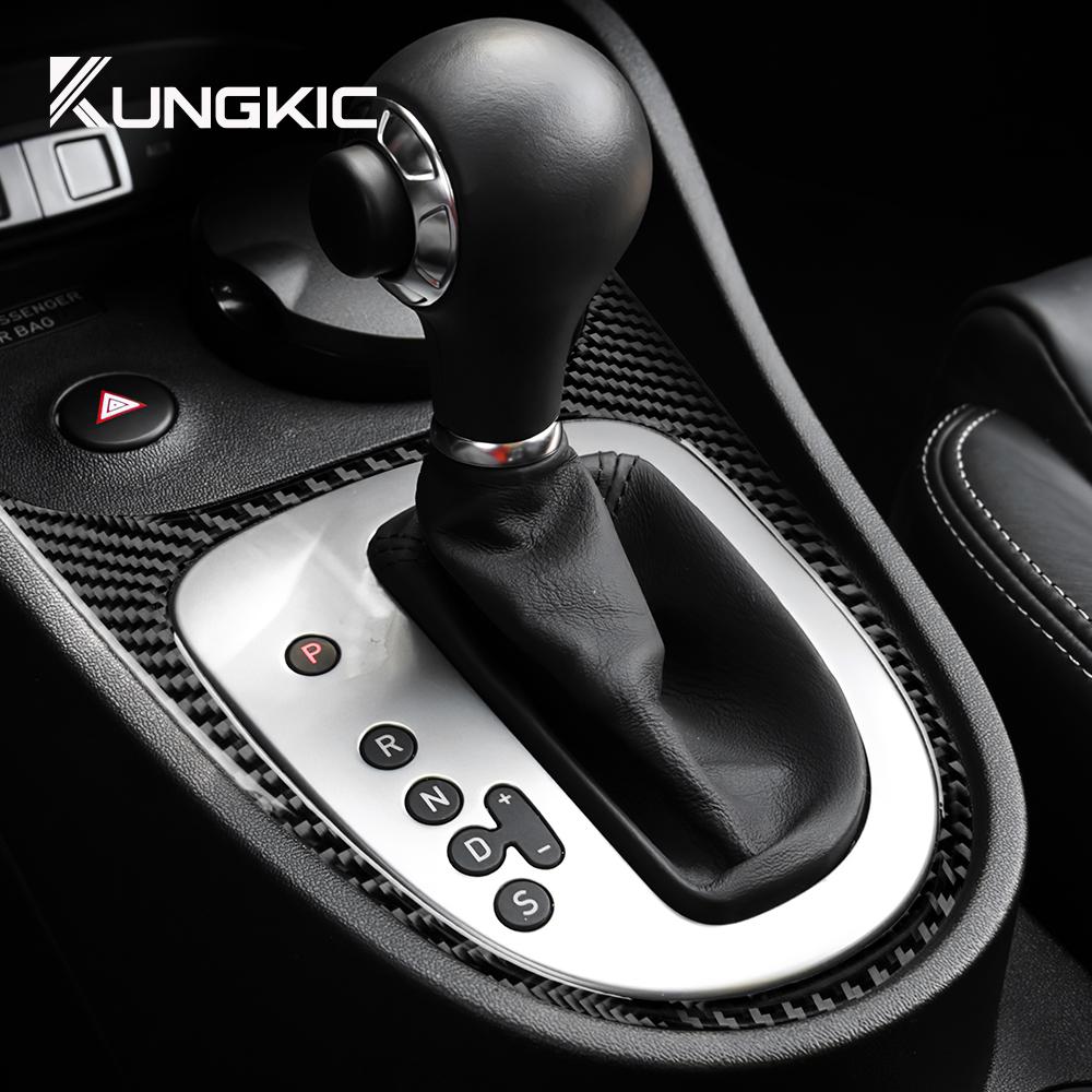 Real Soft Carbon Fiber Sticker For Seat Leon 2005 2006 2007 2008 2009 2010 2011 2012 LHD RHD Car Gear Shift Trim Accessories