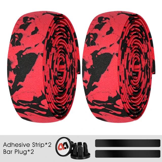 

EVA Cycling Handlebar Tape High Tenacity Adhesive Grip Shock Absorbing Road Bike Handle Bar Wrap with Hole