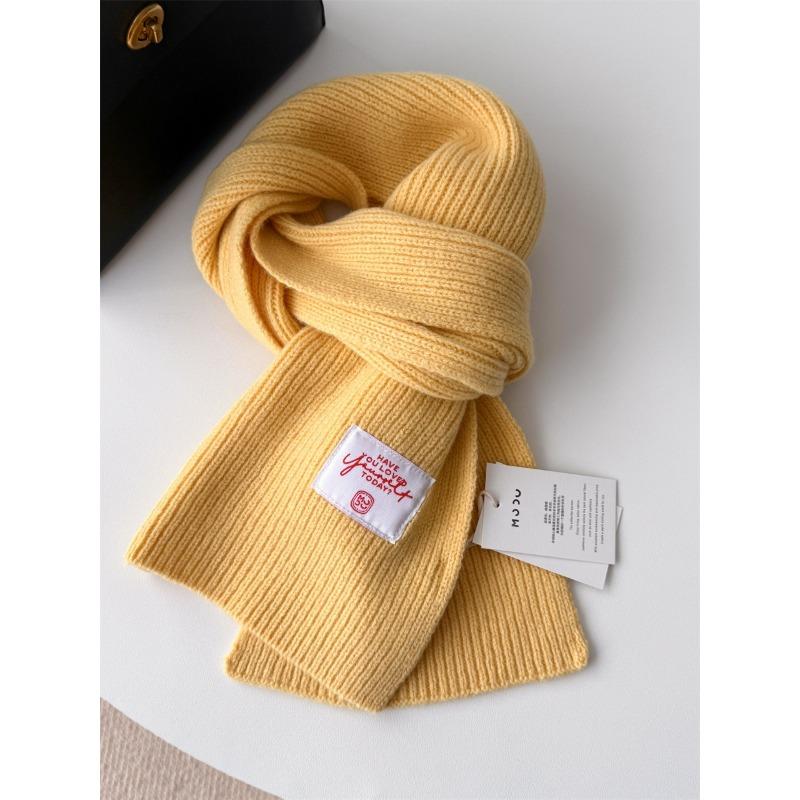 Australian Pure Wool Scarf Women's Autumn and Winter Atmosphere Versatile Warm Knitted Scarf