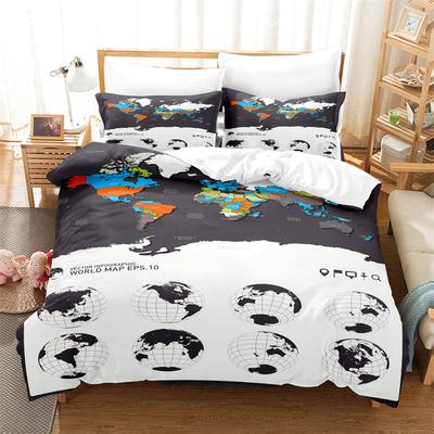 Bedding Set Colour Map Duvet Cover Set 3d Queen Bedding Bed Linen Fashion Duvet Cover Bedroom Hotel Comforter Bedding Sets