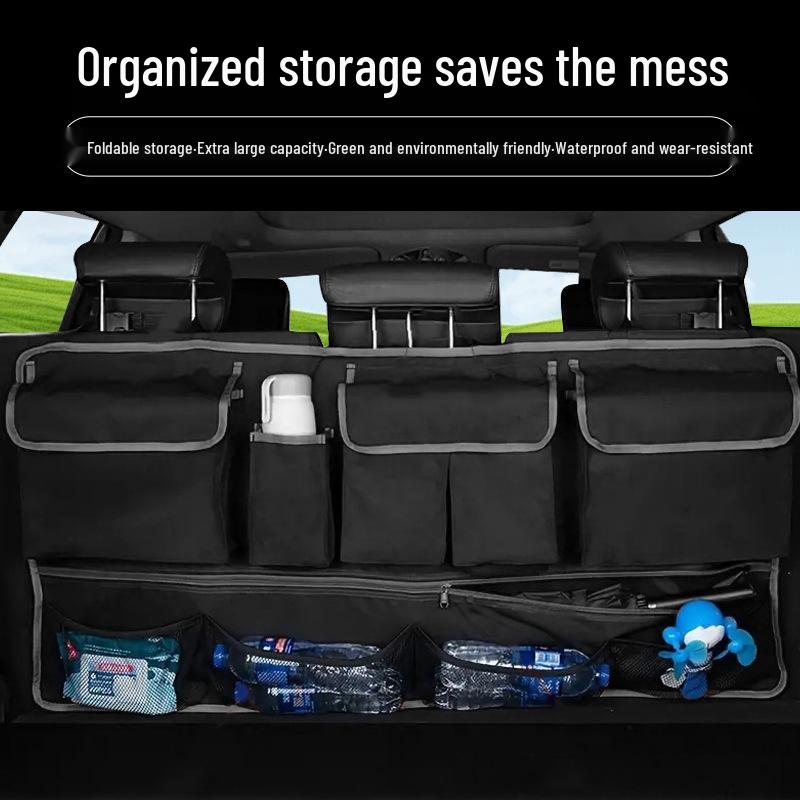 Car Seat Back Multi-Functional Storage Organizer with Mesh Pockets for SUV