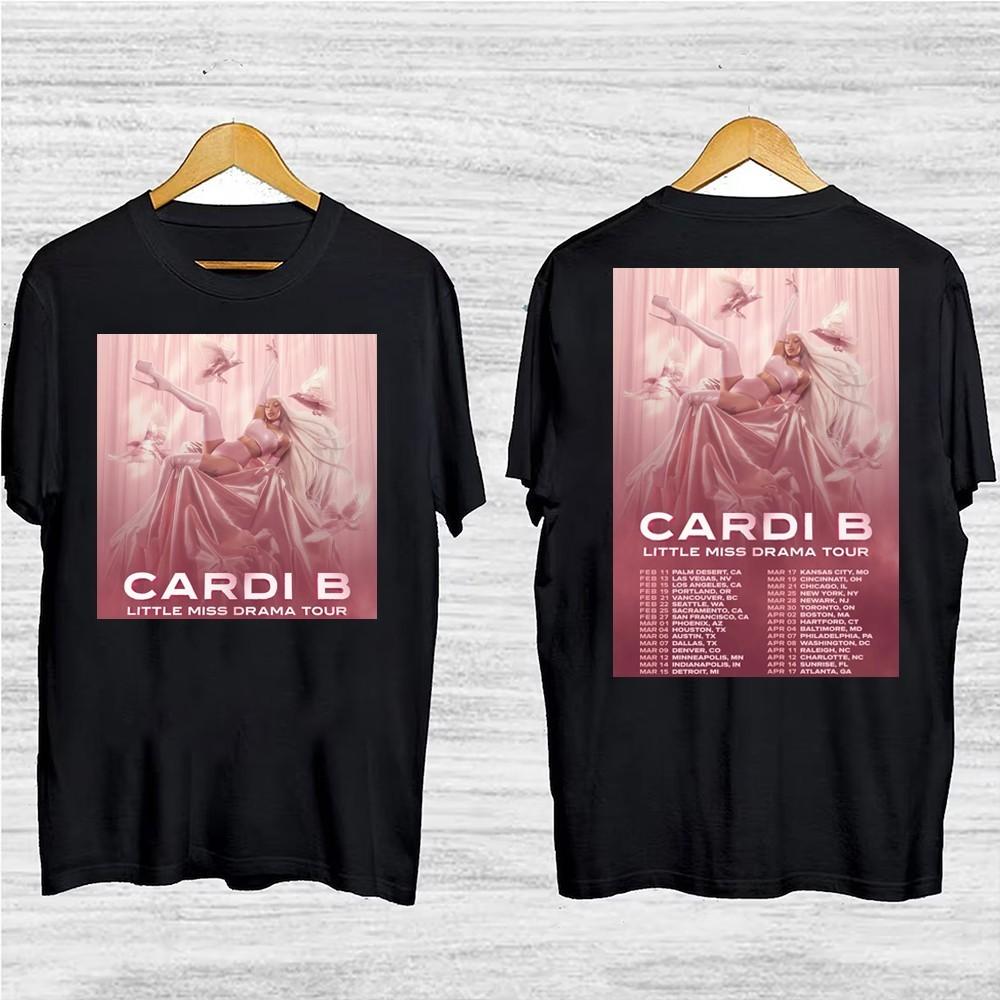 Vintage Cardi B tour 26 Little Miss Drama Cotton Unisex All Size  22D112 Unisex T-Shirt XXXL