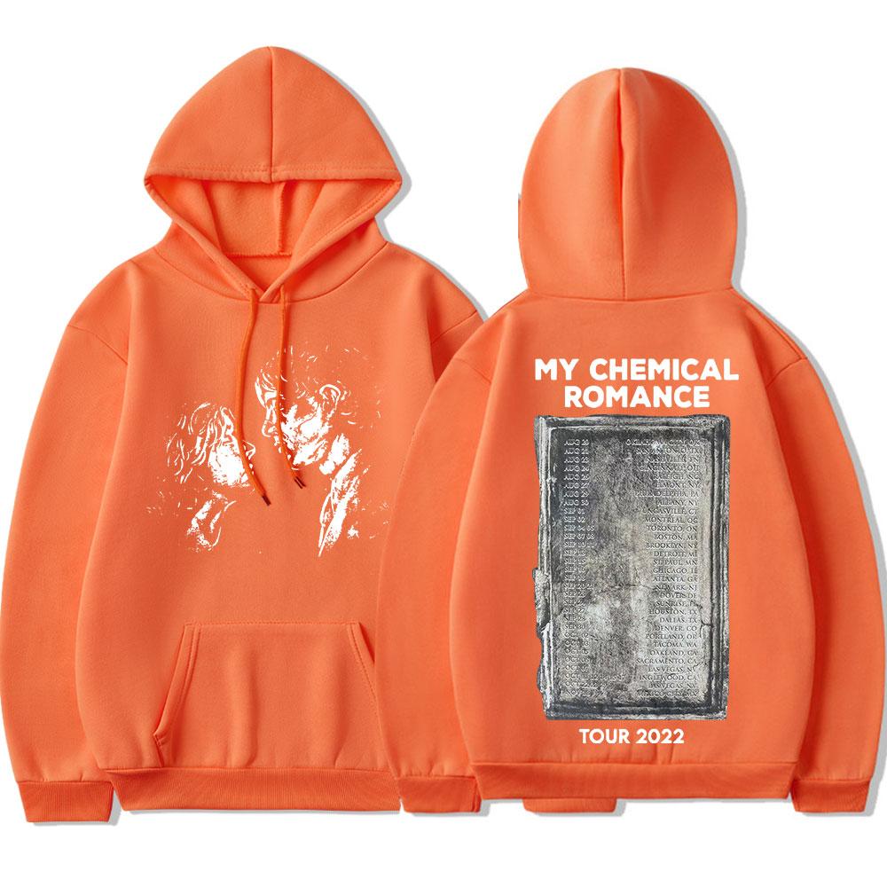 Vintage Rock Band My Chemical Romance 2022 Tour Hoodie Unisex Damen Punk Gothic Langarm Sweatshirt Übergroße Hip Hop Streetwear