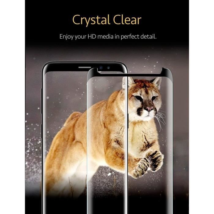 Protecteur d'écran samsung galaxy s9, (paquet de 2) protecteur d'écran en verre trempé galaxy s9 pour samsung galaxy s9
