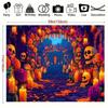 1pc Day of the Dead Altar Theme Party Background Banner - Vibrant Mexican Folk Art Design  Wall Hanging Home Decoration