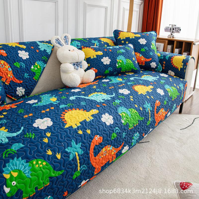 Pure Cotton Is Universal In All Seasons, Small Fresh Sofa Cushion, Non-Slip Cartoon Fabric, Modern Simple Living Room Cover, All-Inclusive Hair