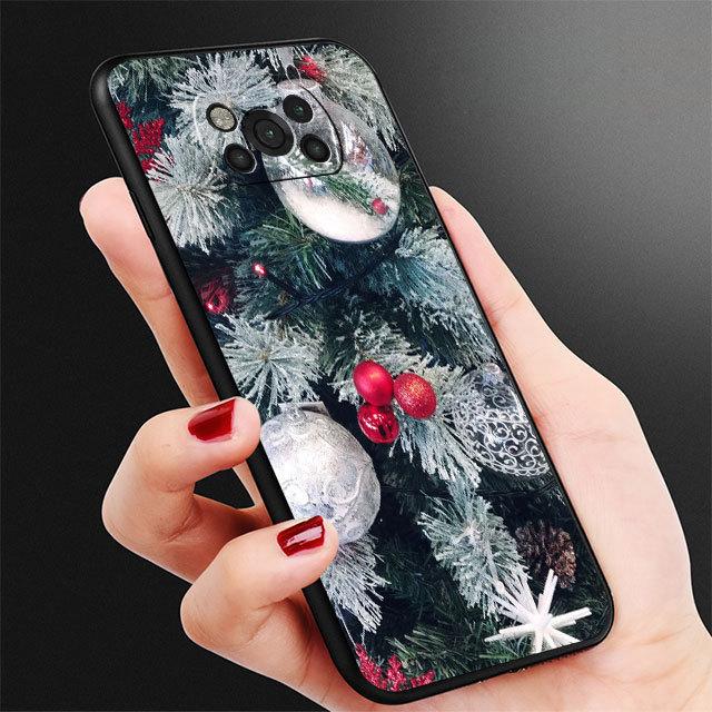 Schwarz Fall Funda Für Samsung Galaxy M13 M12 M22 M23 M33 M52 M32 5g M31 M30s M51 M31s M11 m31 Prime Weihnachten Baum Nette Coque