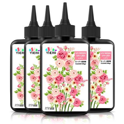 YIEHO Résine UV Grande Faible Dureté Résine UV Durcissement Rapide Pour Bricolage Fait Main Moulage Industriel Œuvres d'Art en Résine Liquide, 400g, Capacité, Viscosité,