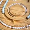 Plateau d'outils de conception de bijoux en bois massif avec échelle de mesure pour colliers de perles, perles en vrac et bracelets