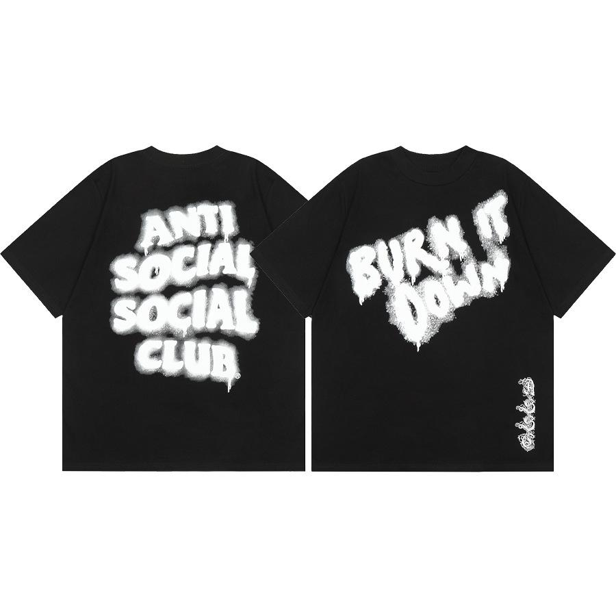 Difference Market Currency ASSC CLUB Hiroshi Fujiwara Lightning Series Printed Men's and Women's Loose Casual Short Sleeve T-Shirt