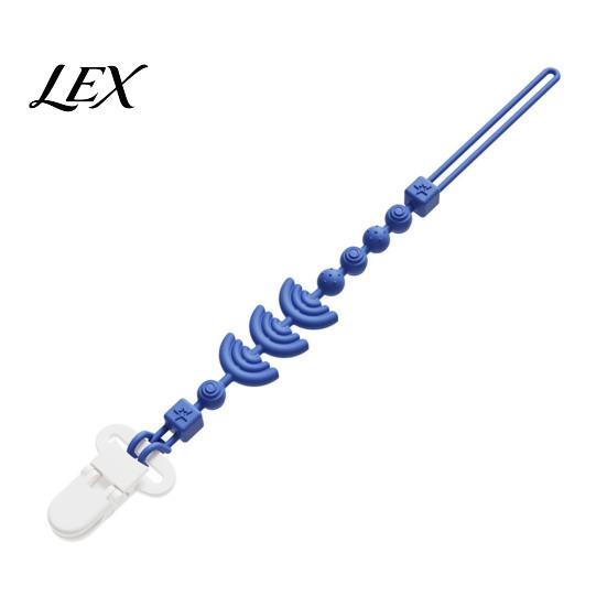 Non Metallic Pacifier Chain Silicone Clip with Teether for Infants, BPA-Free Chewable Baby Anti-Drop Holder Shower Gift Newborns 0-24 Months,