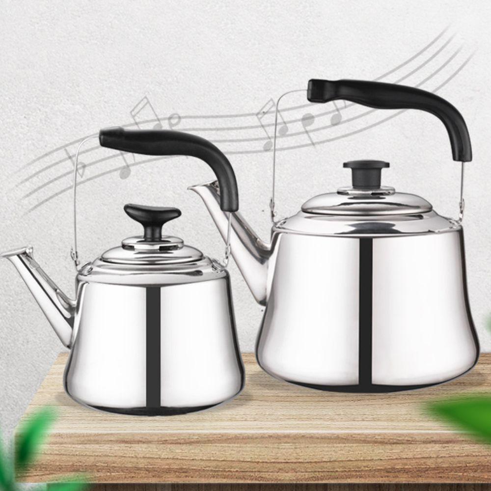 1/1.5/2L Whistle Tea Kettle with Filter Stainless Steel Boiling Water Kettle Rust-proof Ergonomic Handlegrip Teapot Gas Stoves