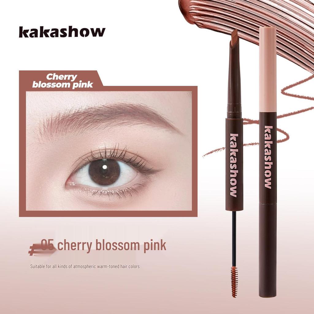 Kakashow Dual-Ended Brow Pencil & Tint: Natural, Waterproof, Sweat- & Smudge-Proof, Long-Lasting 2-in-1.