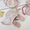 Cute Mini Bunny Ears Storage Bag Portable Multi Functional Lipstick Organizer Pouch Drawstring Tote Bag Travel