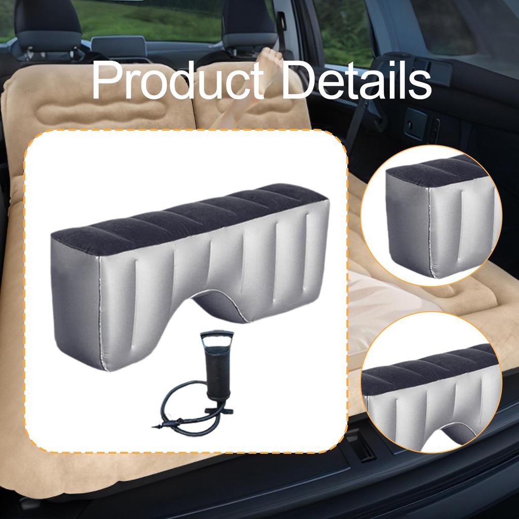 Aufblasbare Auto-Matratze Bequemes Auto-Reisebett Rücksitz mit Luftpumpe Camping Schlaf-Lückenfüller für SUV Reisen Auto