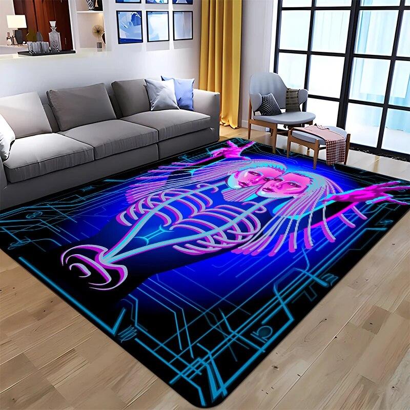 Twelve Constellations Printed Carpet Household Rug Children's Room Living Room Chair Bedside Modern Simple Floor Mat Kawaii Rug