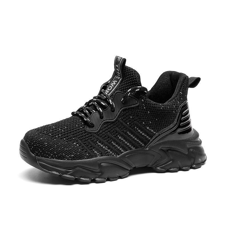 Autumn New Fly-woven Mesh Fashionable Low-top Classmates Soft-soled Lace-up Children's Casual Shoes Simple Sports Shoes