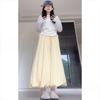 Women's Slimming Wide-Leg Bud Pants - Summer 2026, Yellow, College Style, Loose Straight-Leg, Drapey