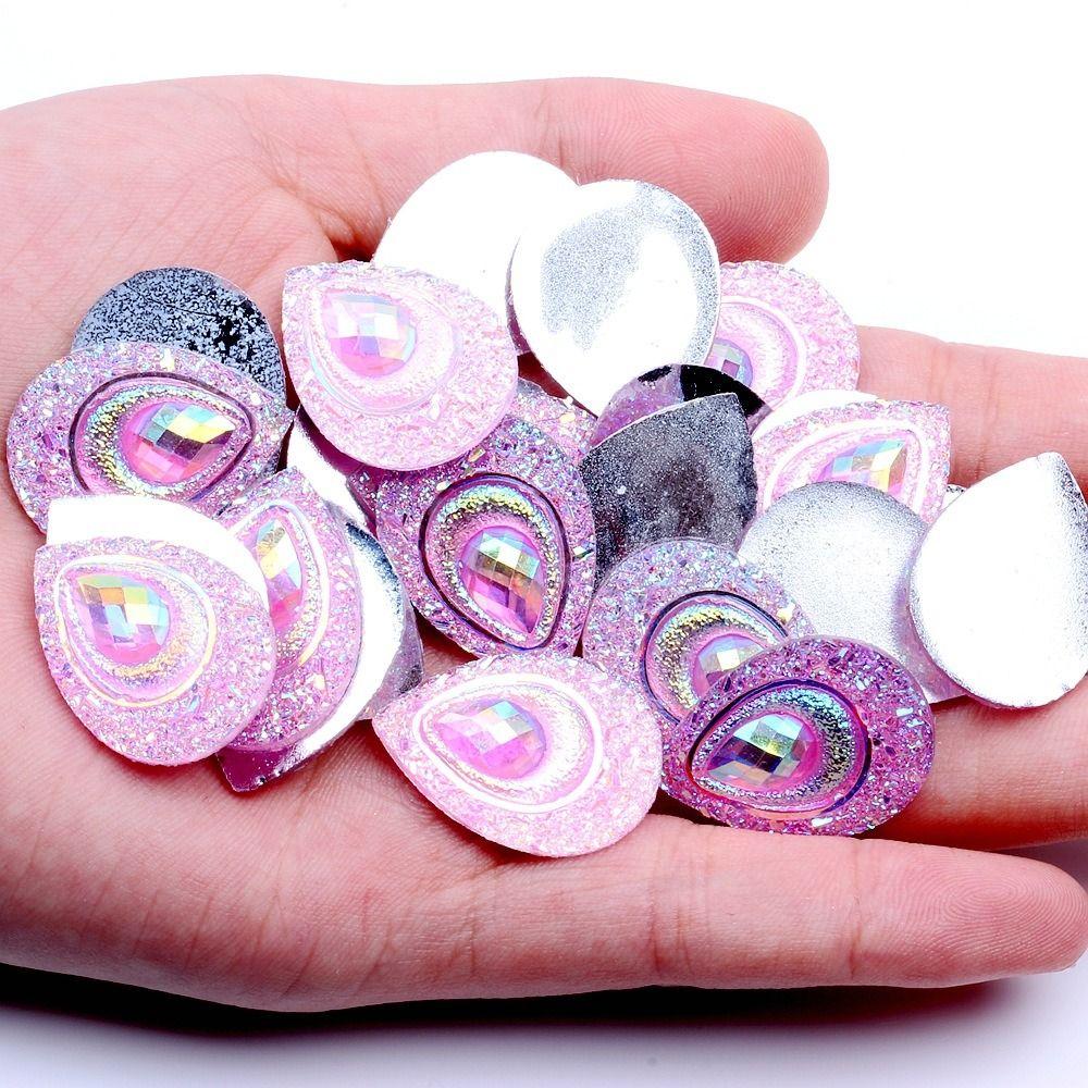DIY Flatback Phone Shell Decoration Rhinestone Ornament Resin Stone AB Crystal Jewelry Accessorie