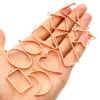 Border Mold Rose Gold Color Geometric Hollow Metal Frame Bezel Epoxy Resin Pendant Tray For DIY Jewelry Making