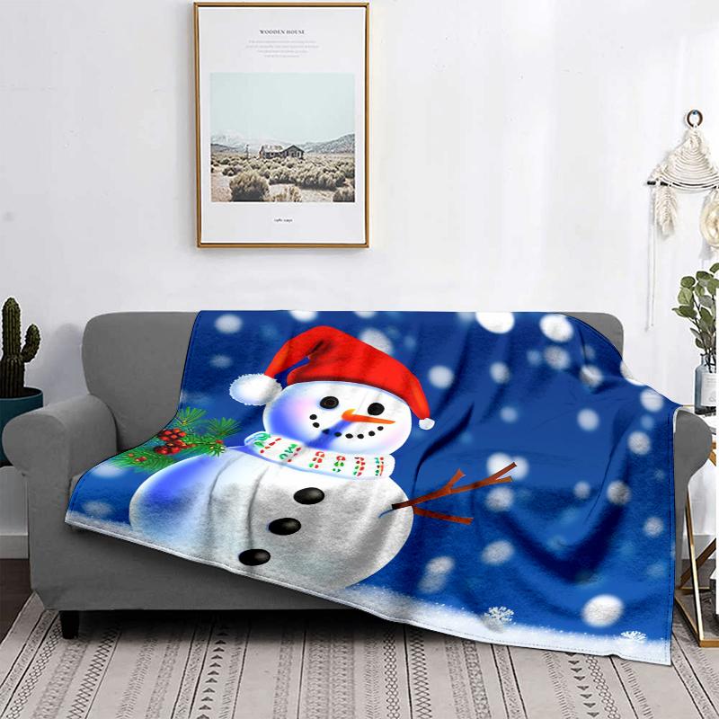 Home Decoration Plush Throw Sofa Blanket Bedspread Bed Fluffy Soft Blankets Decor Plaid Modern Halloween Merry Christmas Winter